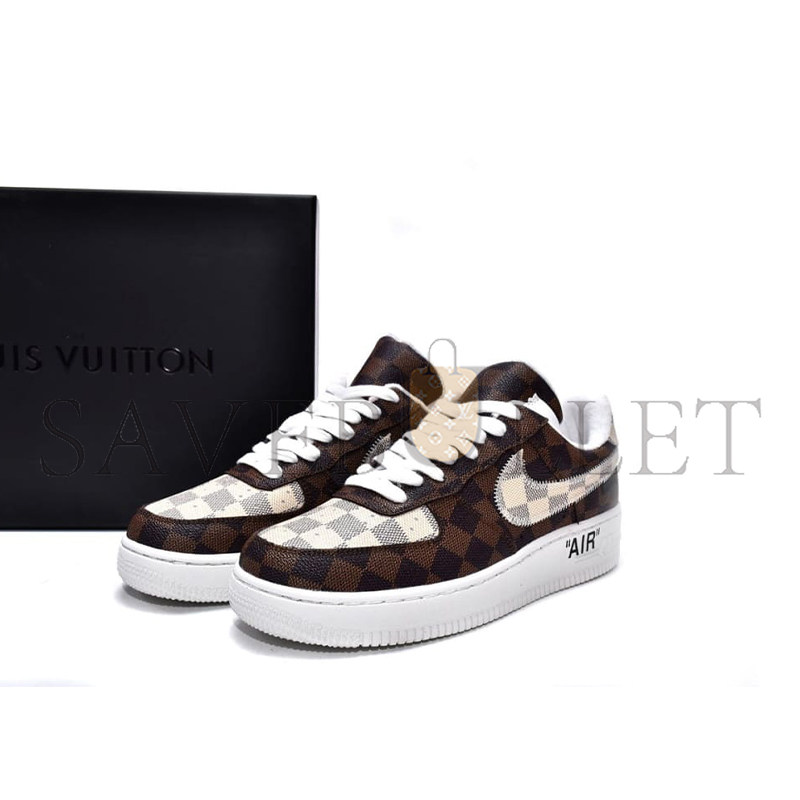 NIKE X LOUIS VUITTON TRAINER SNEAKER AIR FORCE 1 CHOCOLATE 